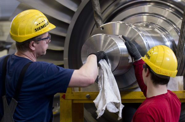 资料图片：德国柏林西门子工厂。（新华社/西霸）