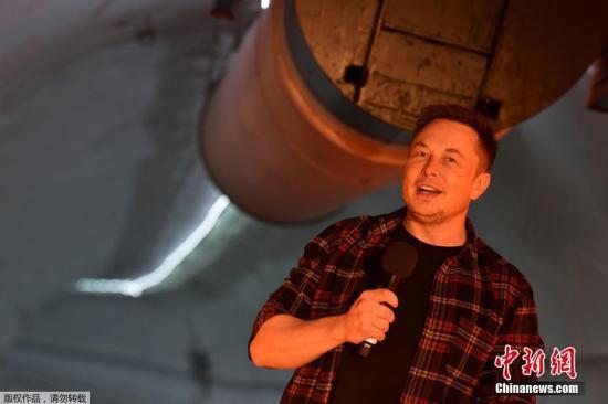 资料图片：美国太空探索技术公司（SpaceX）总裁马斯克。