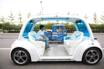 正在进行测试的自动驾驶车辆。