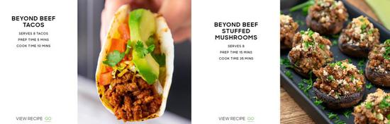 截图来源：Beyond Meat官网