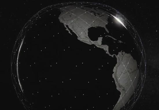  图8 &nbsp;艺术家绘制的星链卫星分布示意图。来源：SpaceX