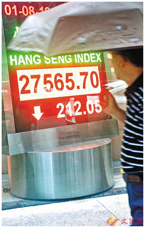 ■港股8月首个交易日失守250天牛熊分界线，但成交增至800亿元。中通社