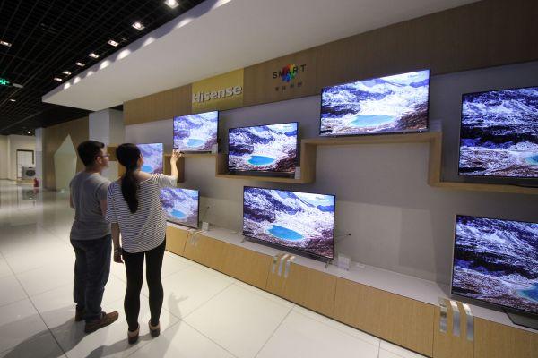 资料图片：海信集团产品展示厅。（新华社发）