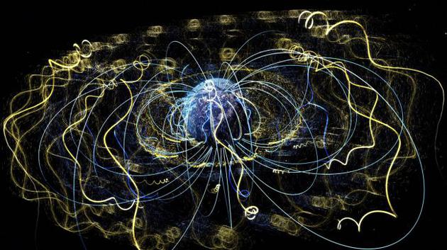 在地球周围，一个看不见的磁场正不断地捕获电子和其他带电粒子，使得阻挡紫外线的臭氧层不致消失